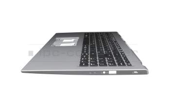 Clavier incl. topcase DE (allemand) noir/argent original pour Acer Aspire 1 (A115-32)