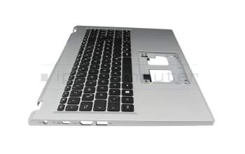 Clavier incl. topcase DE (allemand) noir/argent original pour Acer Aspire 3 (A315-24P)