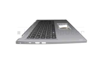 Clavier incl. topcase DE (allemand) noir/argent original pour Acer Aspire 3 Spin (A3SP14-31PT)