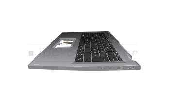 Clavier incl. topcase DE (allemand) noir/argent original pour Acer Aspire 3 Spin (A3SP14-31PT)