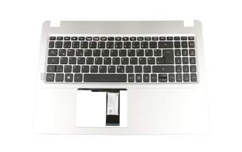 Clavier incl. topcase DE (allemand) noir/argent original pour Acer Aspire 5 (A515-52)