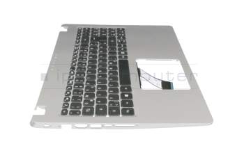 Clavier incl. topcase DE (allemand) noir/argent original pour Acer Aspire 5 (A515-52)