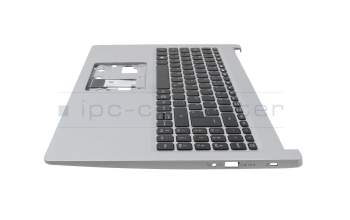 Clavier incl. topcase DE (allemand) noir/argent original pour Acer Aspire 5 (A515-55G)