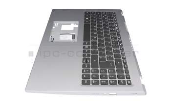 Clavier incl. topcase DE (allemand) noir/argent original pour Acer Aspire 5 (A515-56)