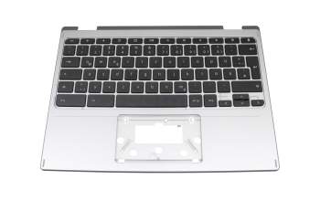 Clavier incl. topcase DE (allemand) noir/argent original pour Acer Chromebook Spin 11 (CP311-2HN)