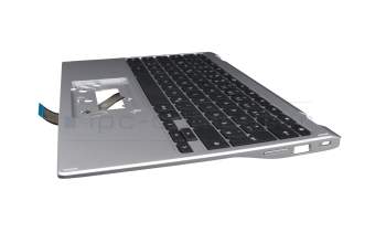 Clavier incl. topcase DE (allemand) noir/argent original pour Acer Chromebook Spin 11 (CP311-3H)