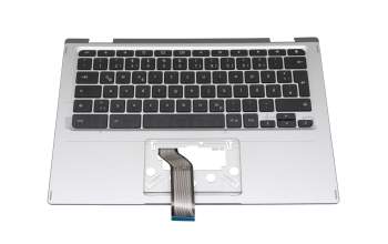 Clavier incl. topcase DE (allemand) noir/argent original pour Acer Chromebook Spin 513 (CP513-1H)