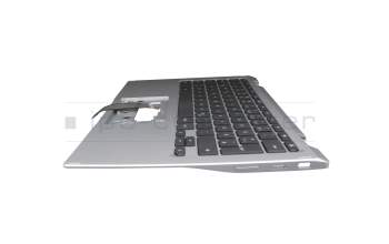 Clavier incl. topcase DE (allemand) noir/argent original pour Acer Chromebook Spin 513 (CP513-1H)