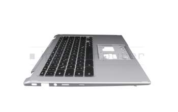 Clavier incl. topcase DE (allemand) noir/argent original pour Acer Chromebook Spin 514 (CP514-1H)