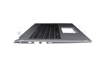 Clavier incl. topcase DE (allemand) noir/argent original pour Acer Spin 3 (SP314-21)