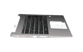 Clavier incl. topcase DE (allemand) noir/argent original pour Acer Swift 1 (SF113-31)