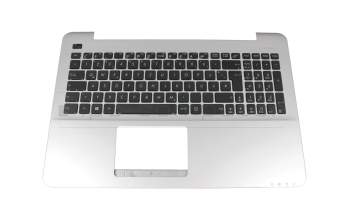 Clavier incl. topcase DE (allemand) noir/argent original pour Asus A555DG