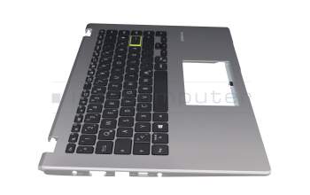 Clavier incl. topcase DE (allemand) noir/argent original pour Asus L410MA