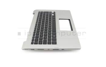 Clavier incl. topcase DE (allemand) noir/argent original pour Asus Transformer Book Flip TP300LA