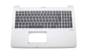 Clavier incl. topcase DE (allemand) noir/argent original pour Asus Transformer Book Flip TP550LA