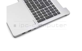 Clavier incl. topcase DE (allemand) noir/argent original pour Asus Transformer Book Flip TP550LA
