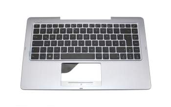 Clavier incl. topcase DE (allemand) noir/argent original pour Asus Transformer Book T300LA