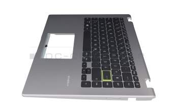 Clavier incl. topcase DE (allemand) noir/argent original pour Asus VivoBook 14 L410MA