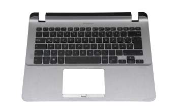 Clavier incl. topcase DE (allemand) noir/argent original pour Asus VivoBook 14 R410UA