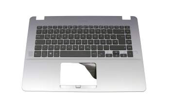 Clavier incl. topcase DE (allemand) noir/argent original pour Asus VivoBook 15 F505BA