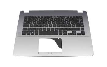 Clavier incl. topcase DE (allemand) noir/argent original pour Asus VivoBook 15 F505BP