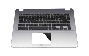 Clavier incl. topcase DE (allemand) noir/argent original pour Asus VivoBook 15 X505ZA