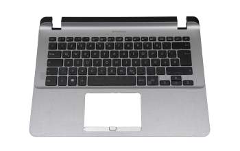 Clavier incl. topcase DE (allemand) noir/argent original pour Asus VivoBook F407MA