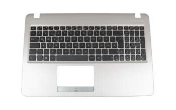 Clavier incl. topcase DE (allemand) noir/argent original pour Asus VivoBook F540NA