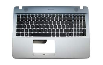 Clavier incl. topcase DE (allemand) noir/argent original pour Asus VivoBook Max A541UA