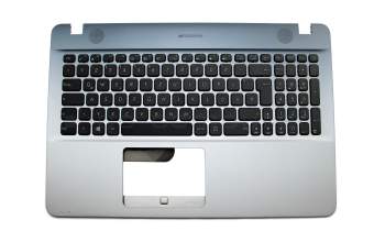 Clavier incl. topcase DE (allemand) noir/argent original pour Asus VivoBook Max F541NA