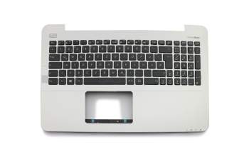 Clavier incl. topcase DE (allemand) noir/argent original pour Asus X555UB