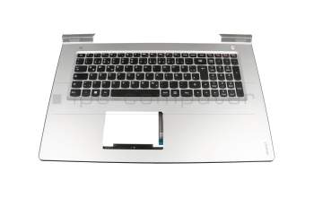 Clavier incl. topcase DE (allemand) noir/argent original pour Lenovo IdeaPad 700-17ISK (80RV)