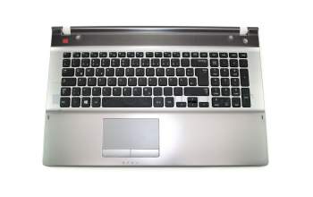 Clavier incl. topcase DE (allemand) noir/argent original pour Samsung NP550P7C