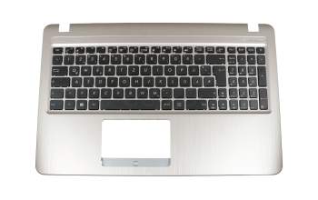 Clavier incl. topcase DE (allemand) noir/argent pour emplacements ODD original pour Asus VivoBook D540NA