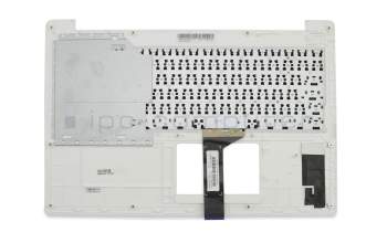 Clavier incl. topcase DE (allemand) noir/blanc original pour Asus F553SA