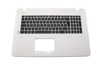 Clavier incl. topcase DE (allemand) noir/blanc original pour Asus R752LDV