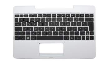 Clavier incl. topcase DE (allemand) noir/blanc original pour Asus Transformer Book T100TA