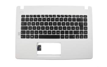 Clavier incl. topcase DE (allemand) noir/blanc original pour Asus X451CA