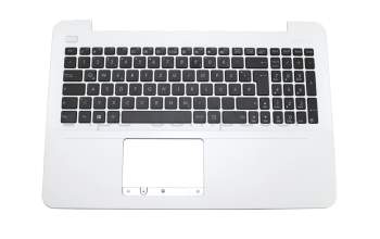 Clavier incl. topcase DE (allemand) noir/blanc original pour Asus X555LB