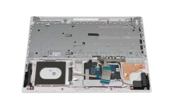 Clavier incl. topcase DE (allemand) noir/blanc original pour Lenovo IdeaPad L340-15API (81LW)