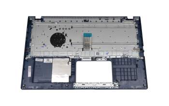 Clavier incl. topcase DE (allemand) noir/bleu avec rétro-éclairage original pour Asus ExpertBook P1 P1510CDA