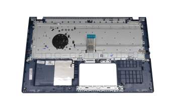Clavier incl. topcase DE (allemand) noir/bleu avec rétro-éclairage original pour Asus VivoBook 15 M509DA