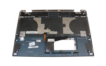 Clavier incl. topcase DE (allemand) noir/bleu avec rétro-éclairage original pour HP Spectre x360 15-df1000