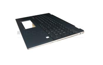 Clavier incl. topcase DE (allemand) noir/bleu avec rétro-éclairage original pour HP Spectre x360 15-df1000