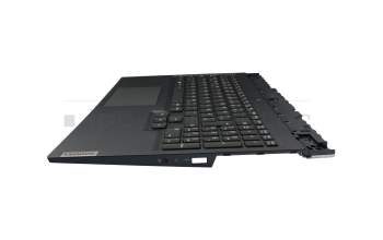 Clavier incl. topcase DE (allemand) noir/bleu avec rétro-éclairage original pour Lenovo Legion 5-15ACH6H (82JU)