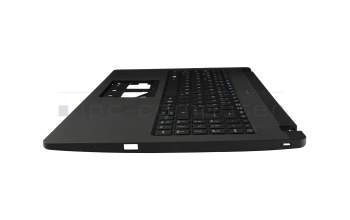 Clavier incl. topcase DE (allemand) noir/bleu/noir avec rétro-éclairage original pour Acer TravelMate P2 (TMP215-53)