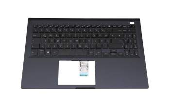 Clavier incl. topcase DE (allemand) noir/bleu original pour Asus ExpertBook L1 L1500CDA