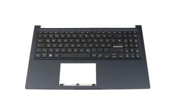 Clavier incl. topcase DE (allemand) noir/bleu original pour Asus VivoBook 15 X1504VA