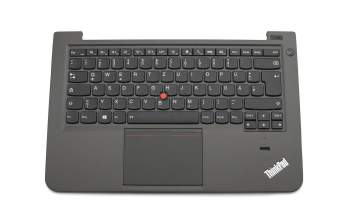Clavier incl. topcase DE (allemand) noir/gris avec mouse stick original pour Lenovo ThinkPad S3-S440