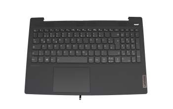 Clavier incl. topcase DE (allemand) noir/gris avec rétro-éclairage Fingerprint original pour Lenovo IdeaPad 5-15ALC05 (82LN)